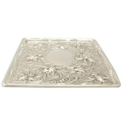 Antique Edwardian Sterling Silver Dressing Table Tray