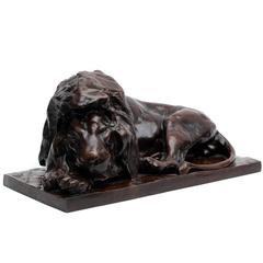 Reclining Lion Sculpture