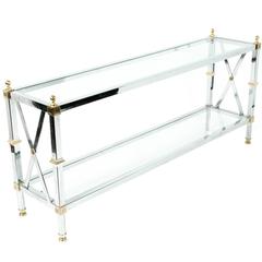 Mid-Century Modern Glass Console Table