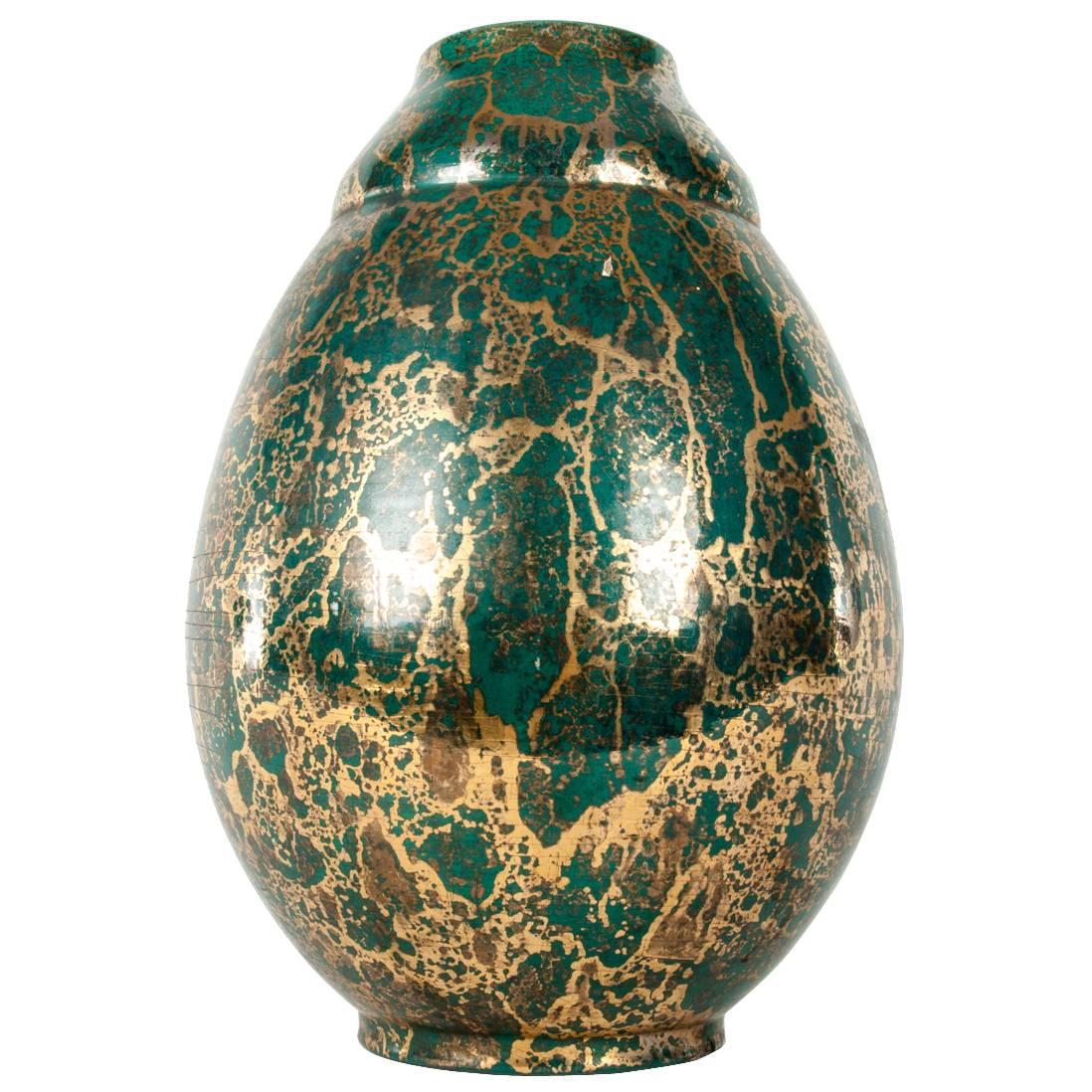 French Glazed Ceramic Vase
