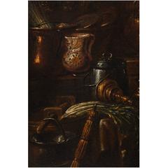 Italian Oil Painting, Kitchen Still Life by Gian Domenico Valentino 8
