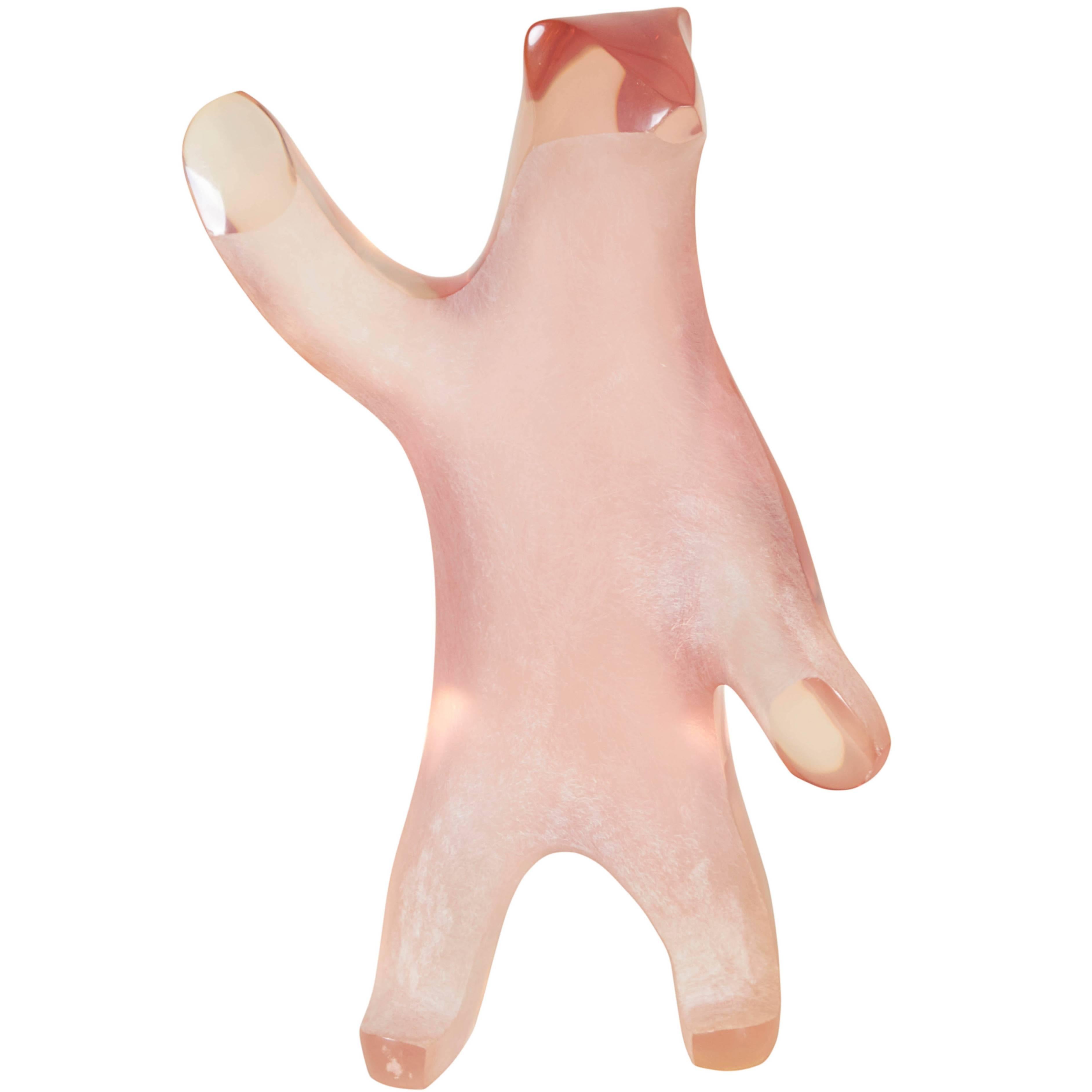 Louis Von Koelnau 'Walking Bear' Sculpture in Lucite, Signed and Dated