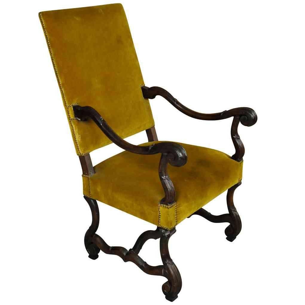 19th Century Italian Louis XIII Style Armchair