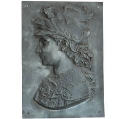 Antique Lead Plaque