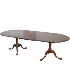 Philadelphia Chippendale Revival Double Pedestal Dining Table 6