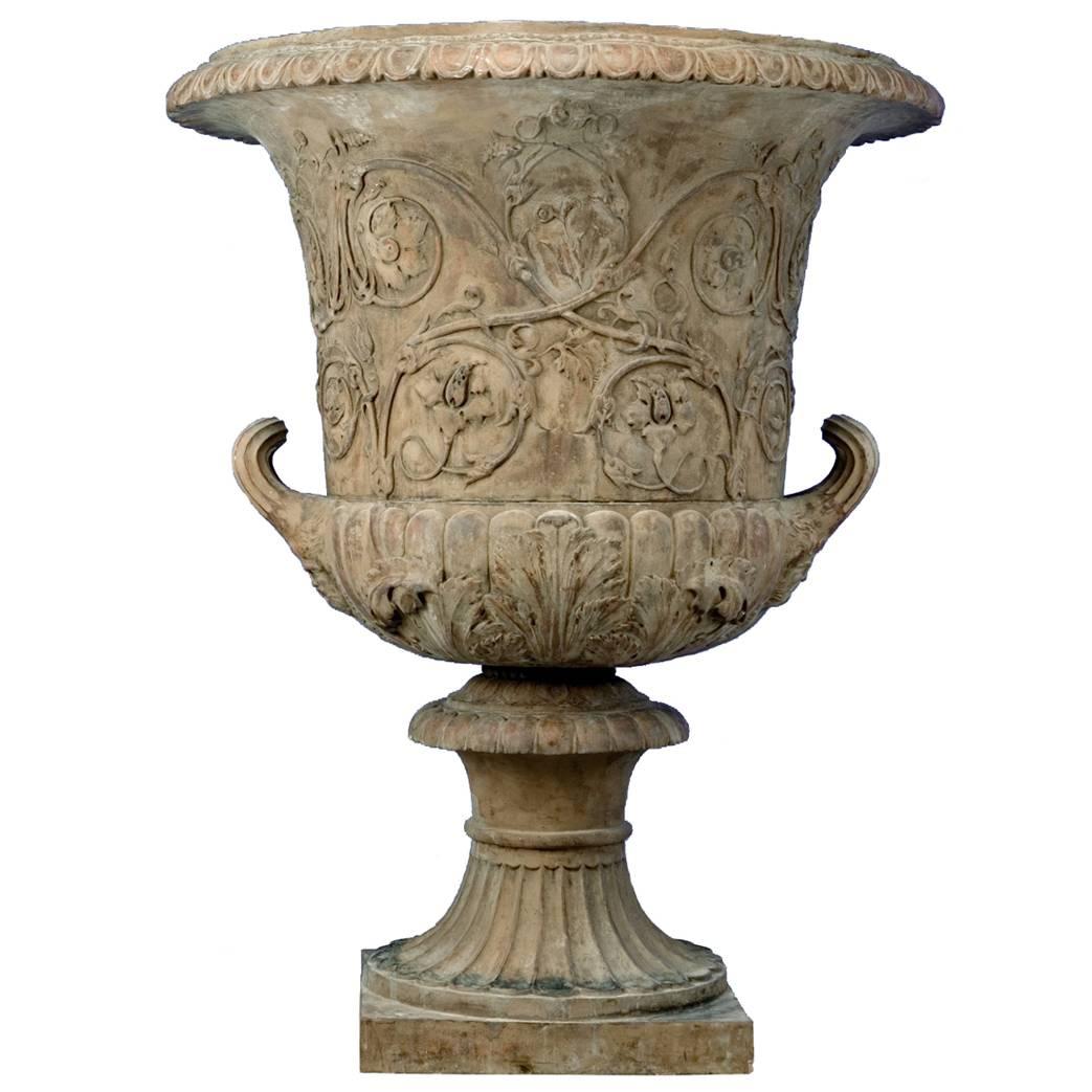 Big Terracotta Vase Capitolin, After Roman Era, Capitol, Rome For Sale