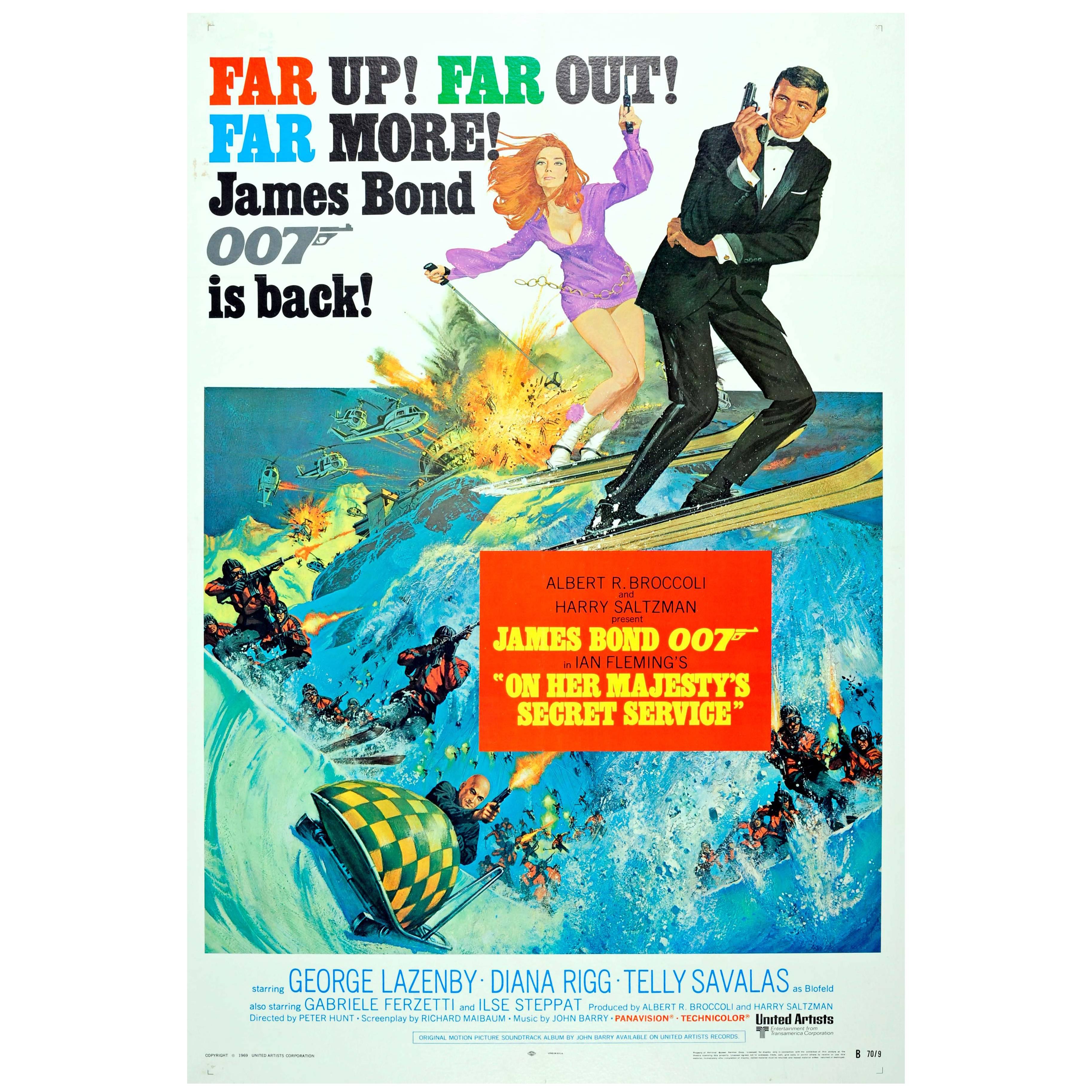 Original Vintage 007 James Bond Movie Poster “On Her Majesty's Secret Service”
