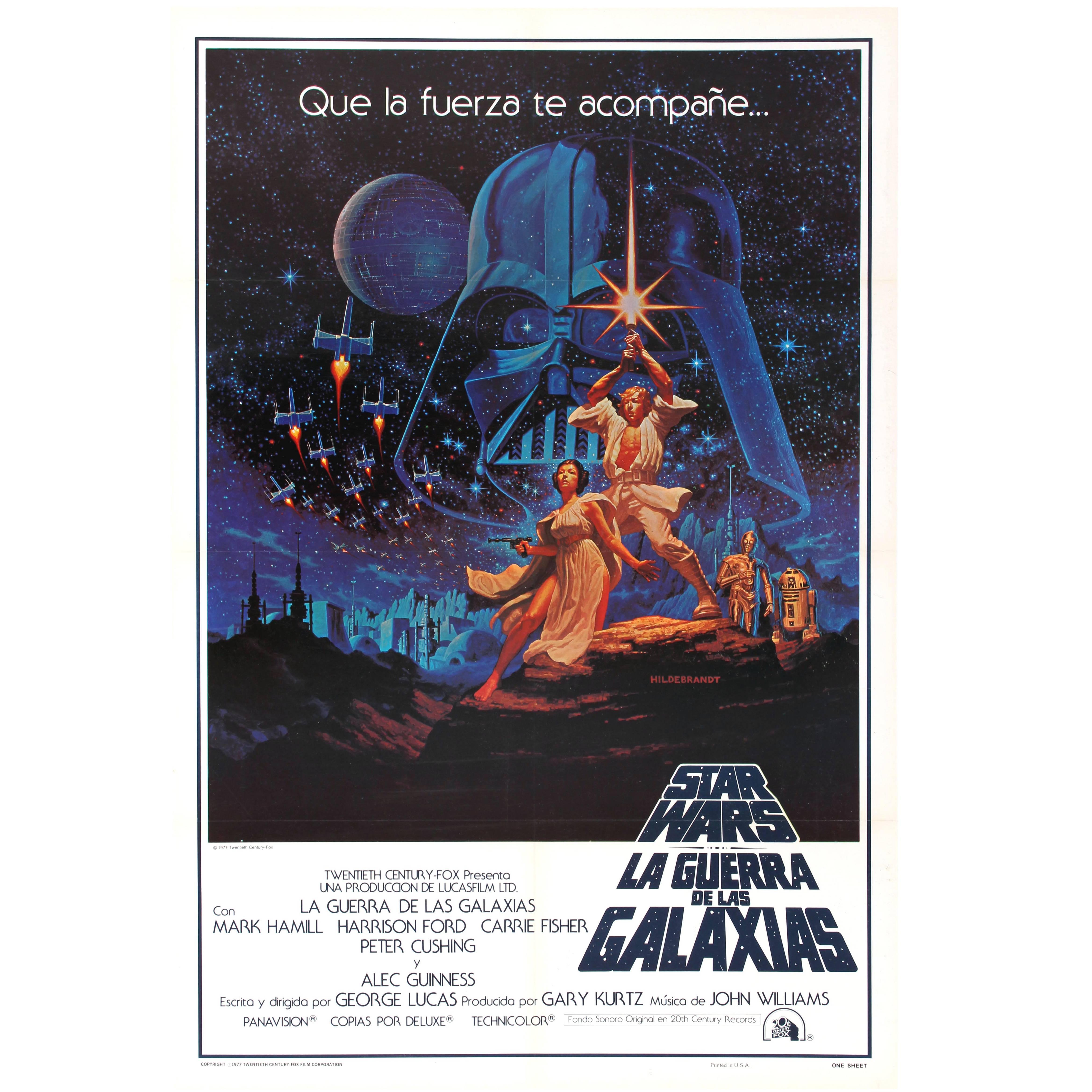 Original Vintage 1977 Iconic Star Wars Movie Poster By The Hildebrandt Brothers