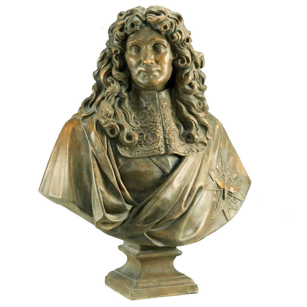 Terracotta Bust of Colbert, After Antoine Coysevox, Versailles For Sale