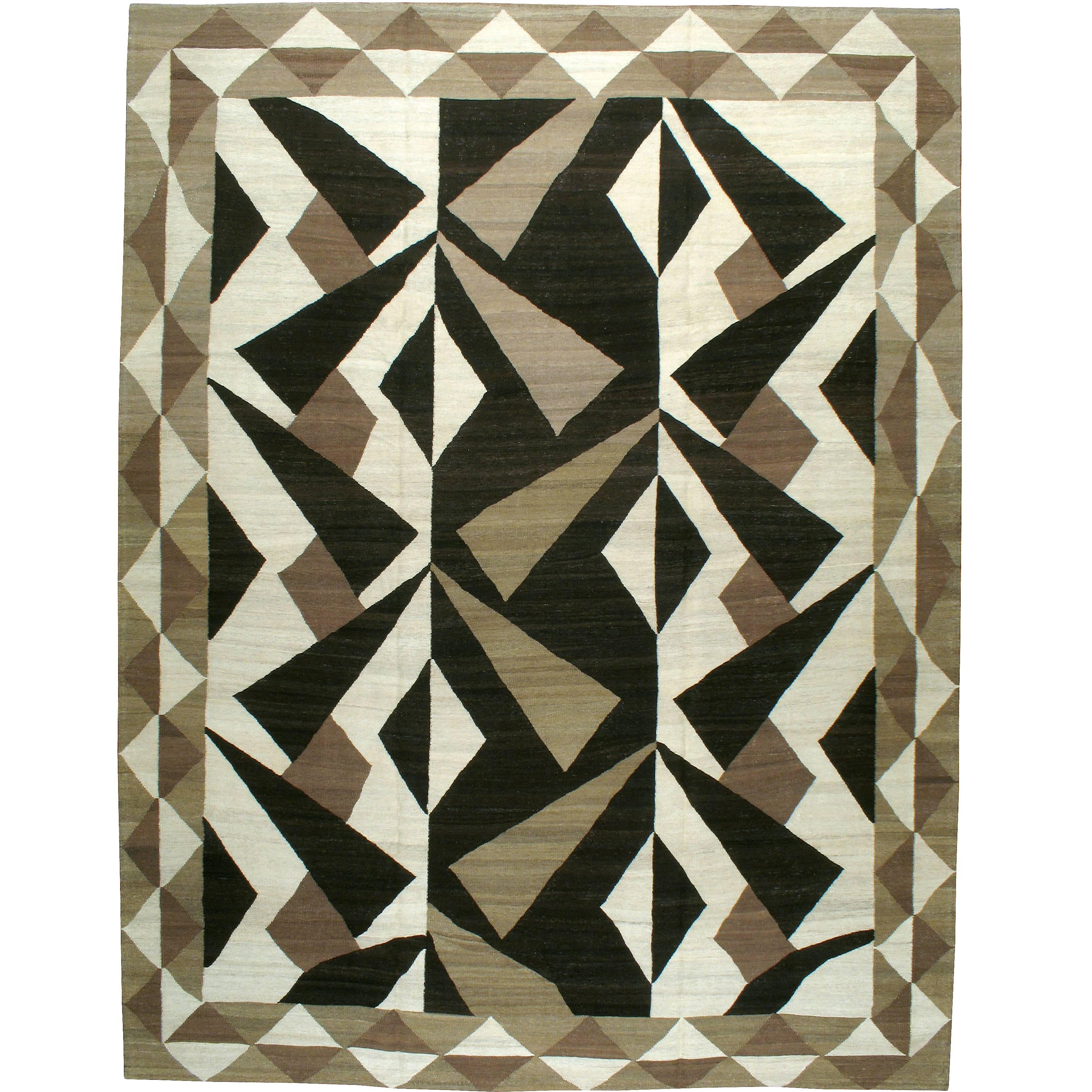 Modern Persian Flat-Weave Kilim Style Rug