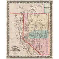 Antique DeGroot's Map of Nevada Territory