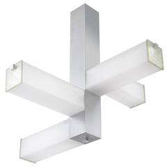 Terrace Pendant Light with Square Glass Tubes in the Manner of Bauhaus 