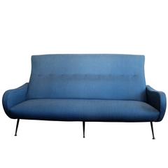 Blue Mid-Century Modern Italian Lady Sofa by Marco Zanuso