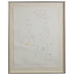 Mid-Century Signed Lithograph by Richard Lindner 5