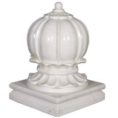 Large White Marble Carpet Weight from India 3