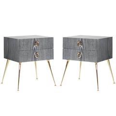 Used Gibby Collection End Tables in Grey Ceruse