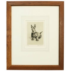 Antique "Who Said Cats?" Etching