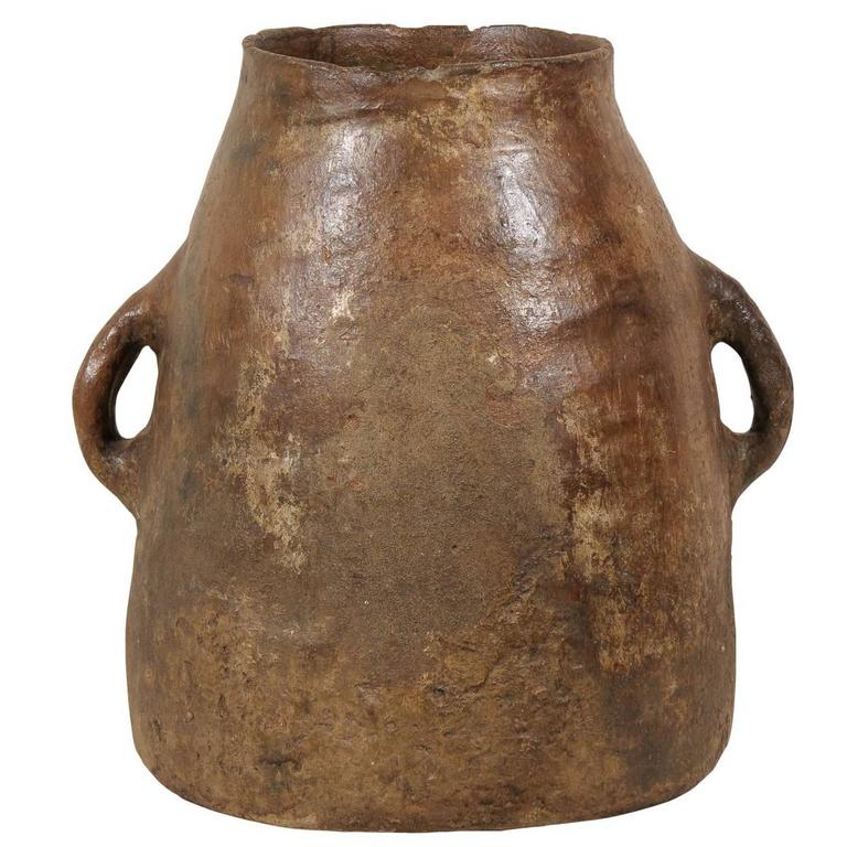 Spanish Colonial Jar Made of Clay from the Mid19th Century, Earth