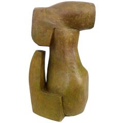 Abstract Faux-Bronze Cast-Fiberglass Sculpture