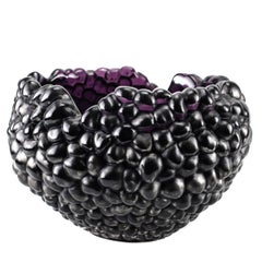 Lalique Platinum Painted Amethyst "Raspberry" Bowl, Limited Edition of 21