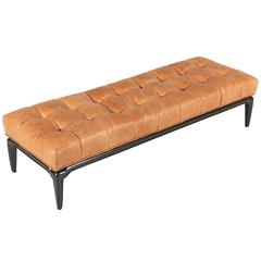 Maurice Bailey Biscuit Tufted Leather Bench for Monteverdi Young
