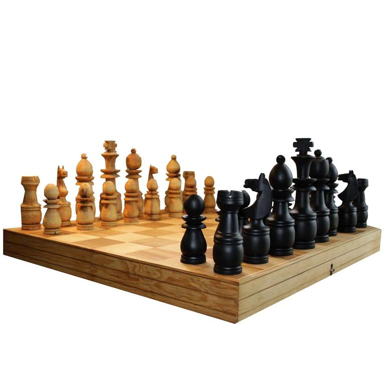Giant Vintage Chess Set at 1stdibs