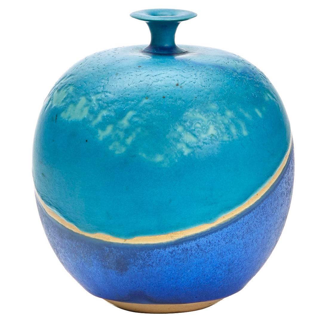 Studio Pottery Vase Signed Brancusi, 20th Century