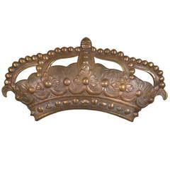 Antique 19th Century Bronze Crown Mold 8
