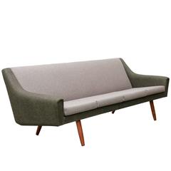 Danish Modern Two-Tone Four-Seat Sofa, 1960s
