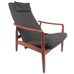 Scandinavian Modern Teak High Back Lounge Chair 3