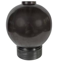 Large Black Luster Primavera Vase