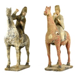 Pair of Tang Dynasty Equestrians