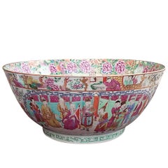 Large 19th Century Famille Rose Chinese Export Bowl