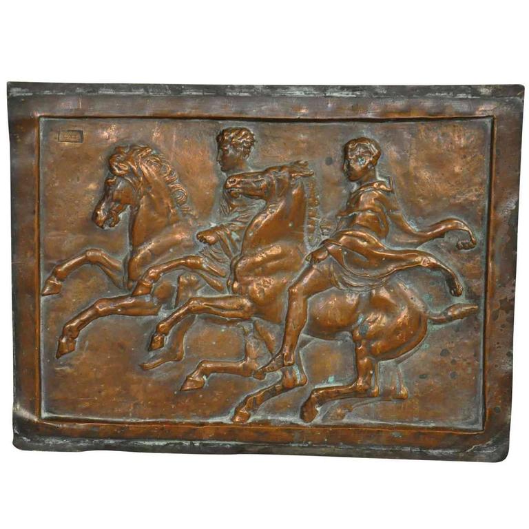 French 19th Century Copper Repousse Panel at 1stdibs