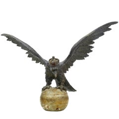 Rare Early 19th Century Carved Hapsburg Decorative Eagle
