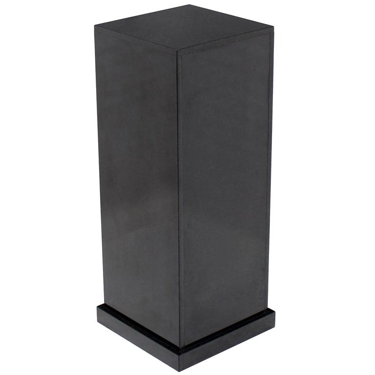 Large Tall Black Granite Pedestal at 1stdibs