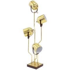 Mid Century Modern Brass Finish Adjustable Table Lamp