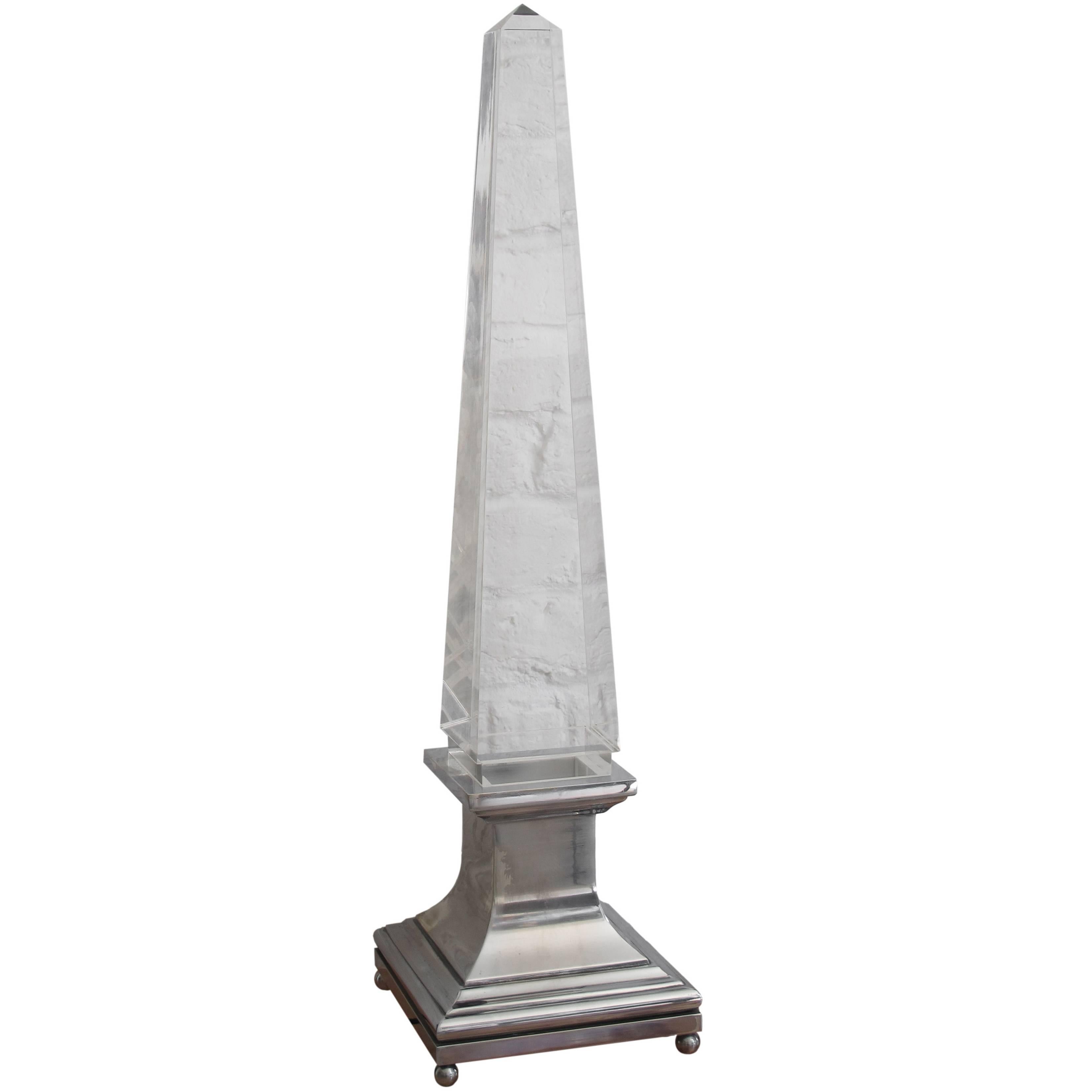 Obelisk Table Light by Sandro Petti for Maison Jansen For Sale
