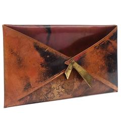 1950s French Copper Letter Rack Holder Envelope Shaped Sculpture Art 4