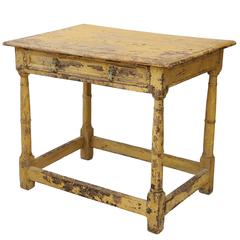 English George I Early 18th Century Oak Painted Side Table, circa 1720
