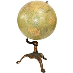 Antique Globe Bronze Base