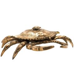 Vintage Stunning Giant Crab Sculpture Made of Brass