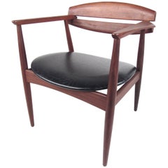 Mid-Century Modern Sculpted Teak Side Chair