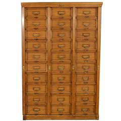 Antique Oak Filling Cabinet by Heinrich Zeis for Union, Germany, 1920s