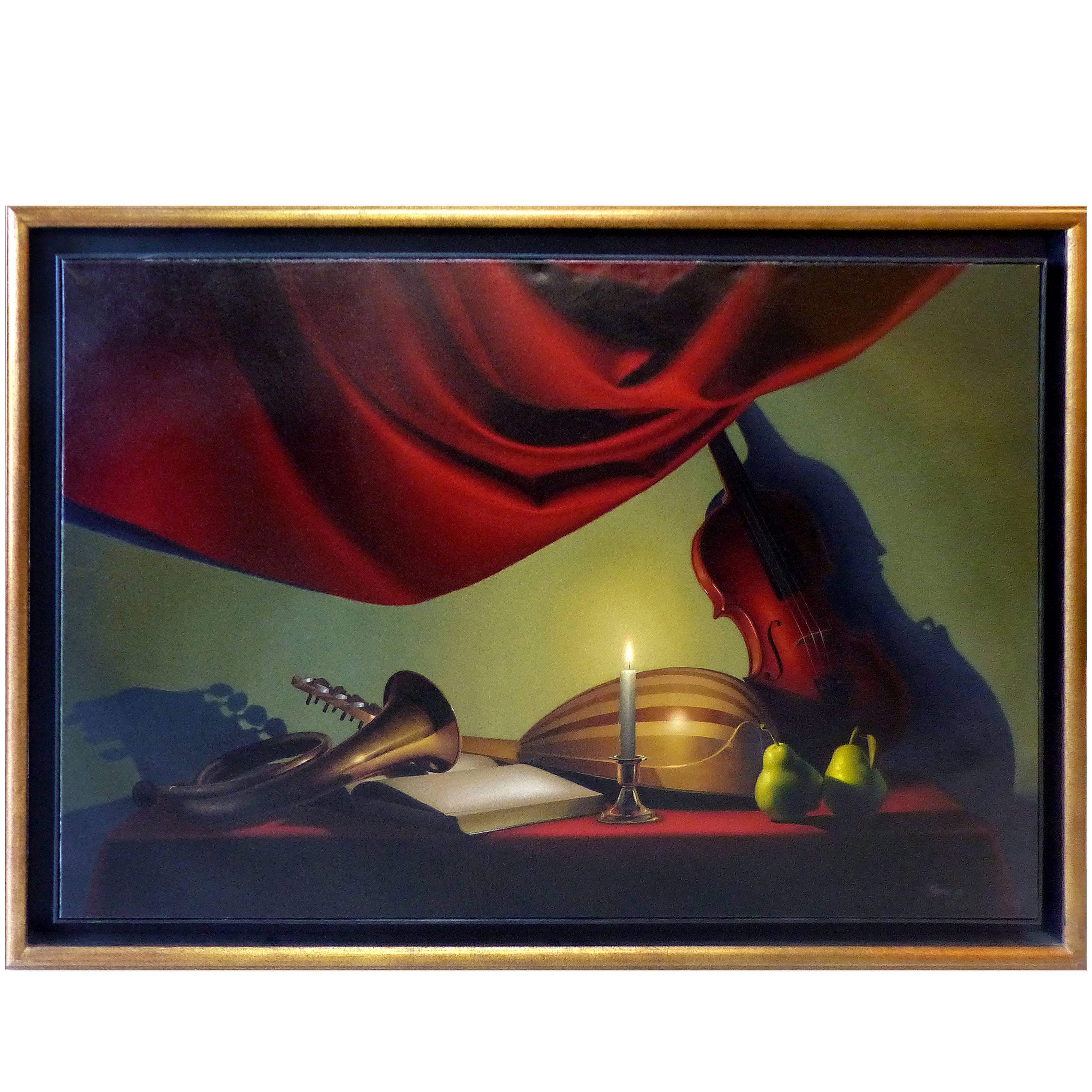Nicolas Fasolino Realism Oil Painting on Canvas, Argentine Artist