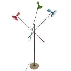 Multicolored Modernist Floor Lamp Italy, 1950s Rare 6