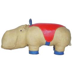 Vintage Renate Müller Therapeutic Toy 'Hippopotamus' Oversized Stuffed Animal, 1968