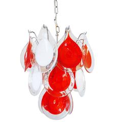 Gino Vistosi Chandelier for Venini Murano Glass Drop, 1960s 1