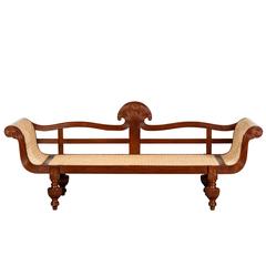 Antique Anglo-Indian or British Colonial Mahogany Sofa
