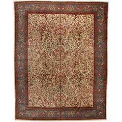 Exceptional Extremely Fine Persian Dabir Kashan Carpet
